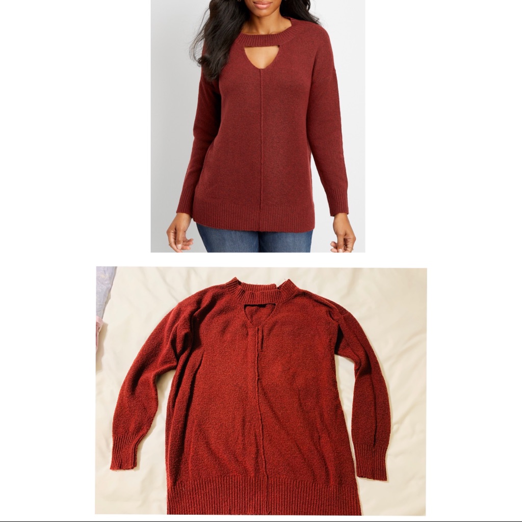 Solid Keyhole Neck Tunic Pullover